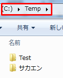 C:/Temp/Test というディレクトリが増えました。