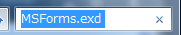 検索ボックスに「MSForms.exd」と入力