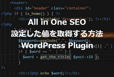 All in One SEOで設定した値を取得する方法