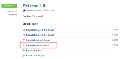 Brackets.Release.1.5.msiをクリック