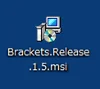 Brackets ダブルクリックでインストールを開始