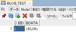 Blob変換してDBへ格納された