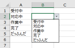 A列に値を増やせば自動で反映する