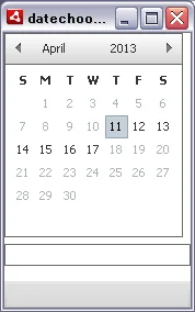 DateChooserの選択不可設定