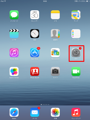 iPad 設定を選択