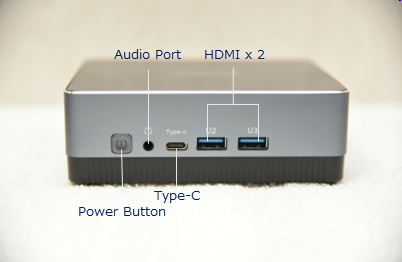 Jumper EZbox i3の背面にはHDMIが２つとUSB2.0が２つとLANとなっている