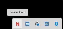 タスクトレイのHerdアイコン