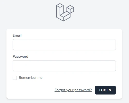 Laravelインストール直後のログイン画面