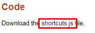 shortcut.jsをダウンロード