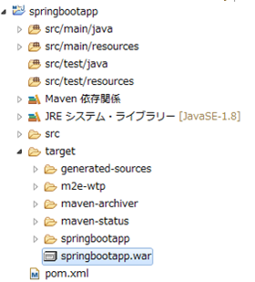 Spring Boot warファイル出来上がり