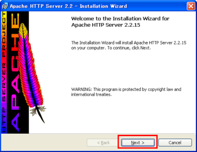 Apacheインストール