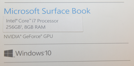 Surface Book購入スペック