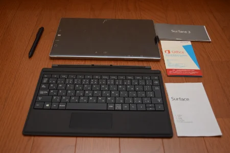 Surface3、タイプカバー、ペンを開梱