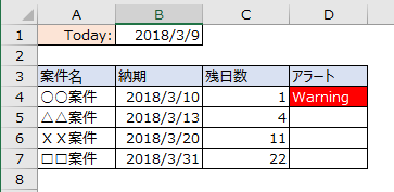 VBAでセルを点滅させる仕様を考える