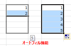 Excel オートフィル機能