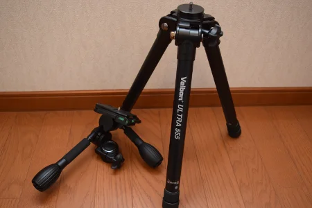 Velbon Ultra 555の3WAY雲台は取り外し可能