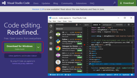 Visual Studio Codeのダウンロード