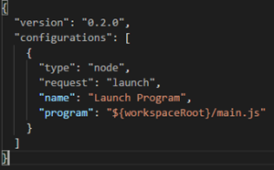 VS Code launch.jsonの記述