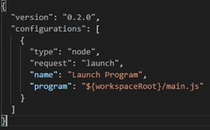 VS Code launch.jsonの記述