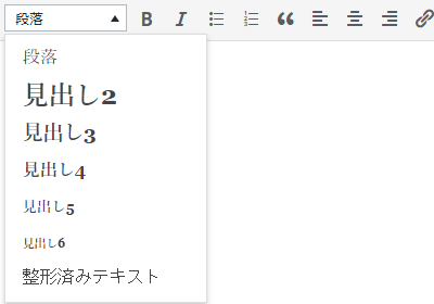 WordPressビジュアルエディタで不要な見出しを削除した